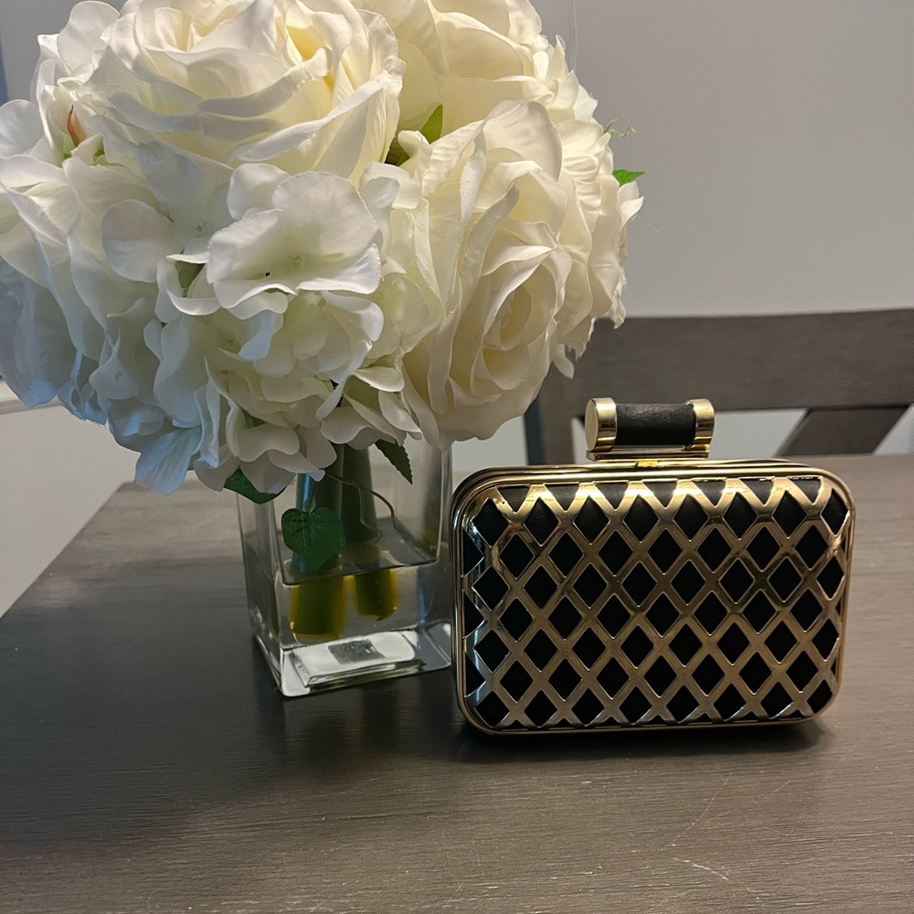Black and gold clutch